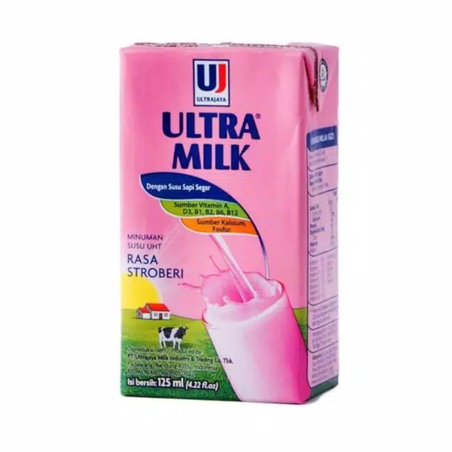 

Susu cair ultra milk stroberi 125ml