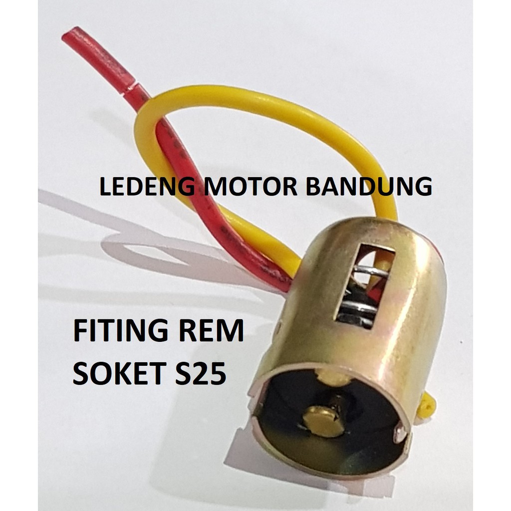 Fiting Lampu Rem S25 Motor Mobil Switch Doubel Saklar Soket Stop Lamp