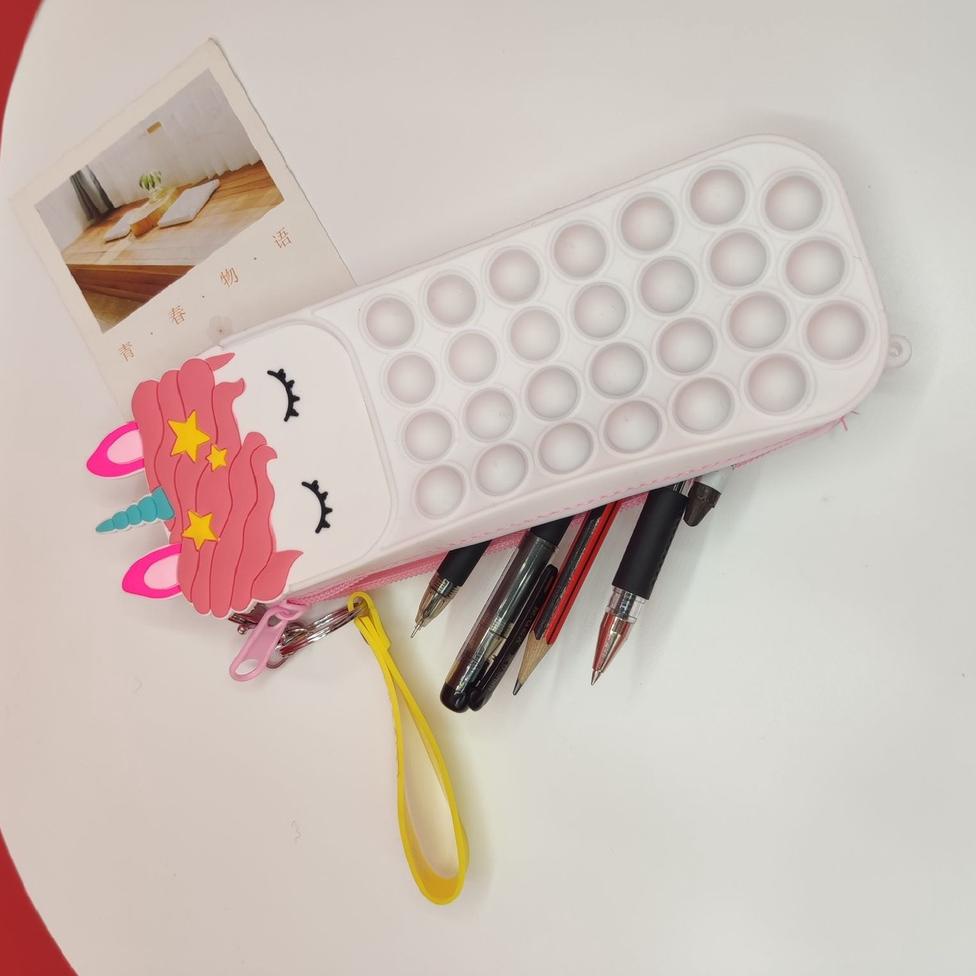 

(U4G9) ⭐️ Kotak Pensil Pop It Unicorn //Serba@murah