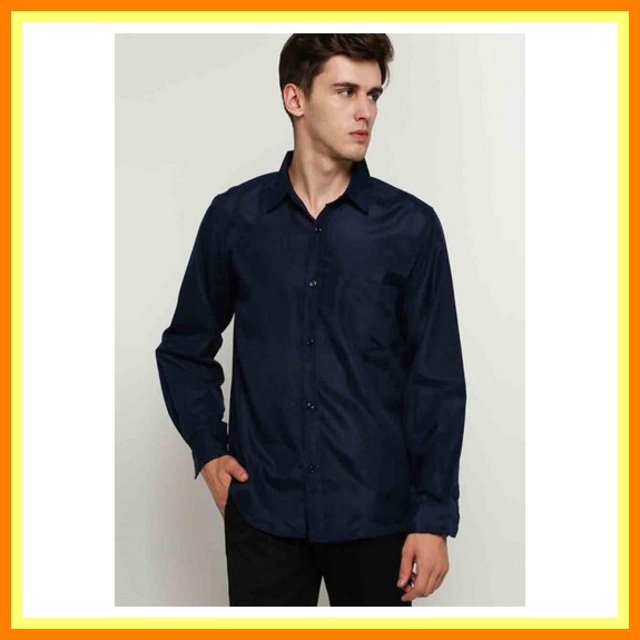 Baju Kemeja Pria Dhio/ Kemeja Kantor Fortklass Nandeo Kemeja Polos Pria Lengan Panjang Kemeja Regul