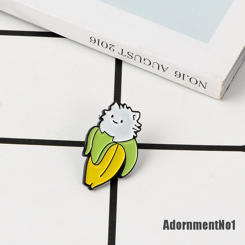 (Adornmentno1) Bros Pin Enamel Bentuk Kucing Pisang Untuk Wanita