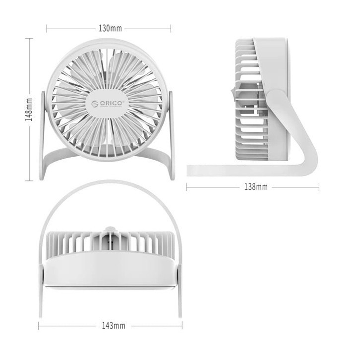 Mini Desk Fan ORICO FT1-2 USB Kipas Angin Portable - Original ORICO