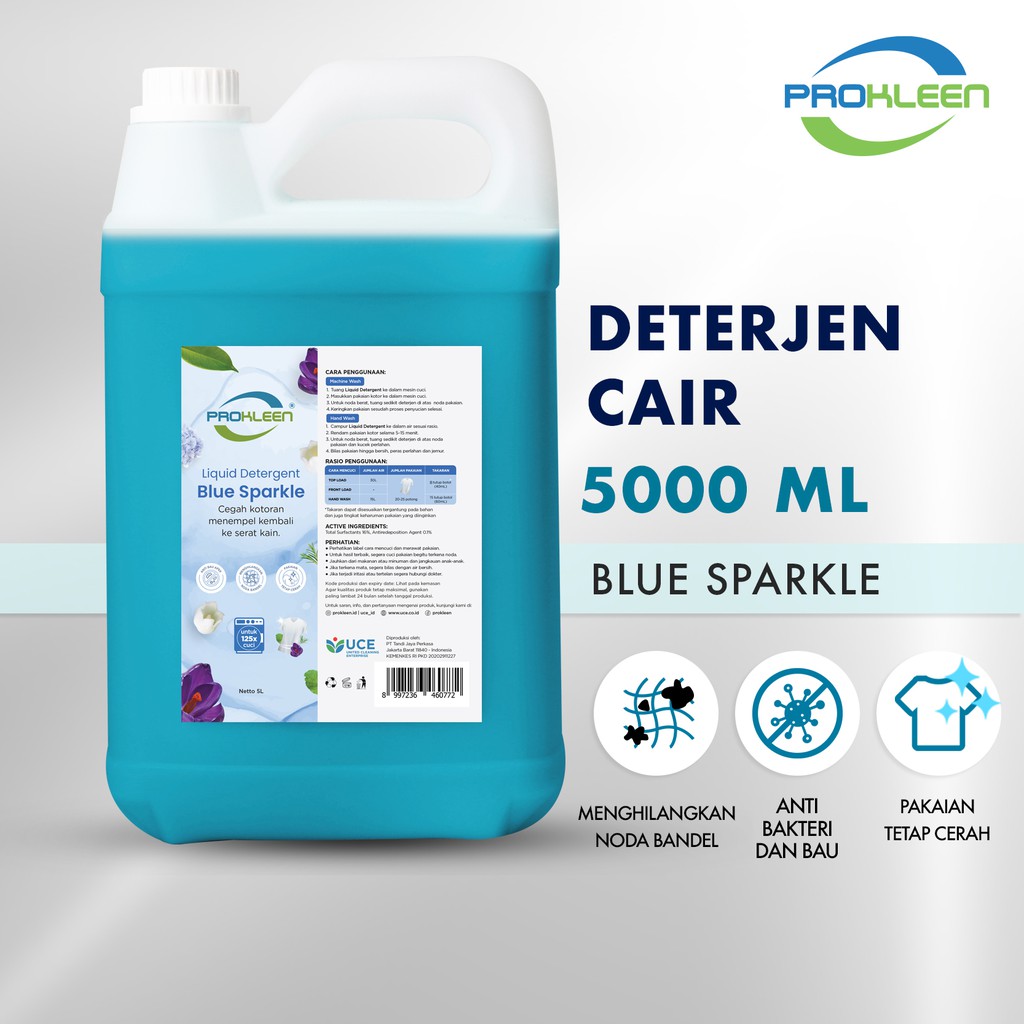 Jual Prokleen Deterjen Cair Laundry Liquid Detergent Konsentrat L Indonesia Shopee Indonesia