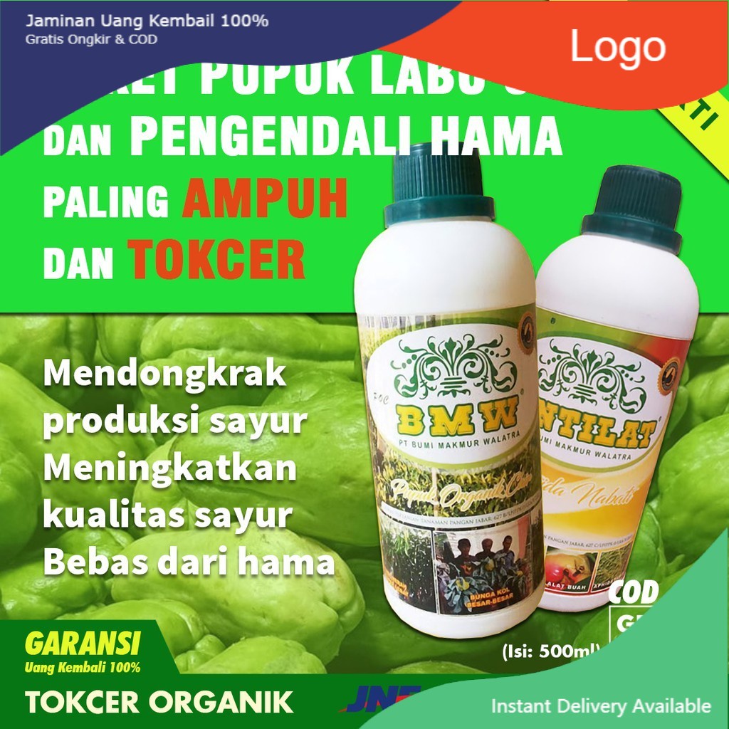 Promo Paket Pupuk Organik Cair Tanaman Labu POC BMW & Pestisida Organik Obat Hama ANTILAT