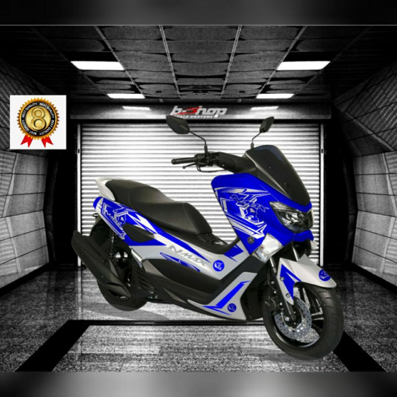 Sticker Decal NMAX Full body blue silver variasi #stiker888