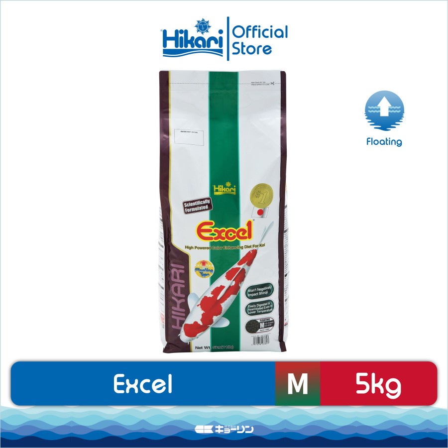 Hikari Excel M Medium 5kg 5 kg Pakan Pellet Makanan Ikan Koi Premium