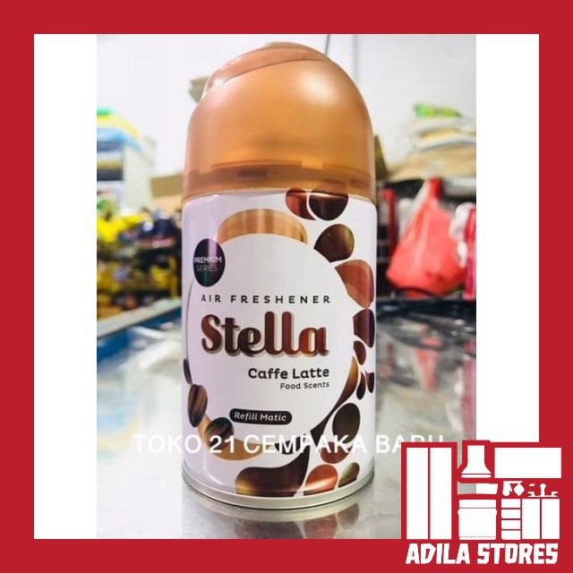 AD1016 KEBERSIHAN STELLA REFILL MATIC BEST CAFFE LATTE 1 KALENG PENGHARUM RUANGAN KOPI COFFEE BY ADI