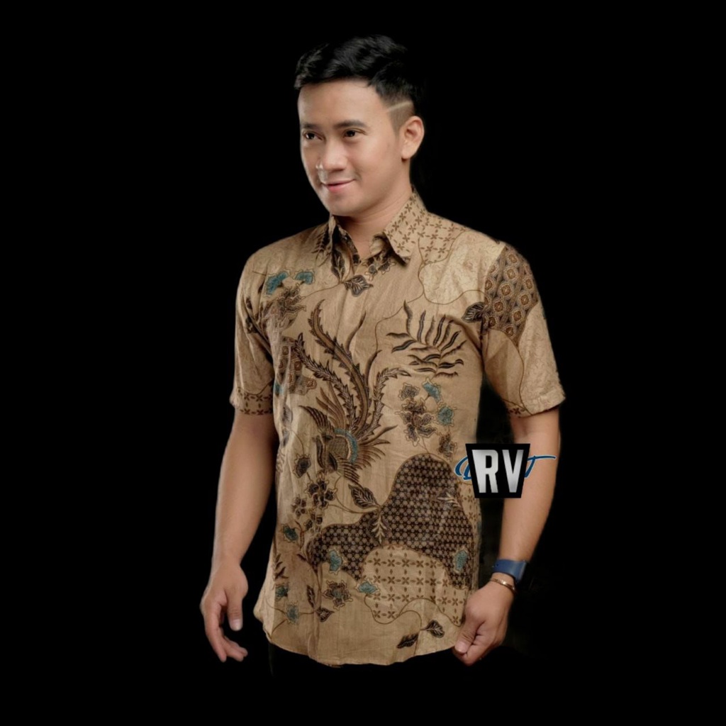 BIG SALE KEMEJA BATIK PRIA MURAH M L XL XXL JUMBO BATIK BIG SIZE HRB026 TREND MASA KINI