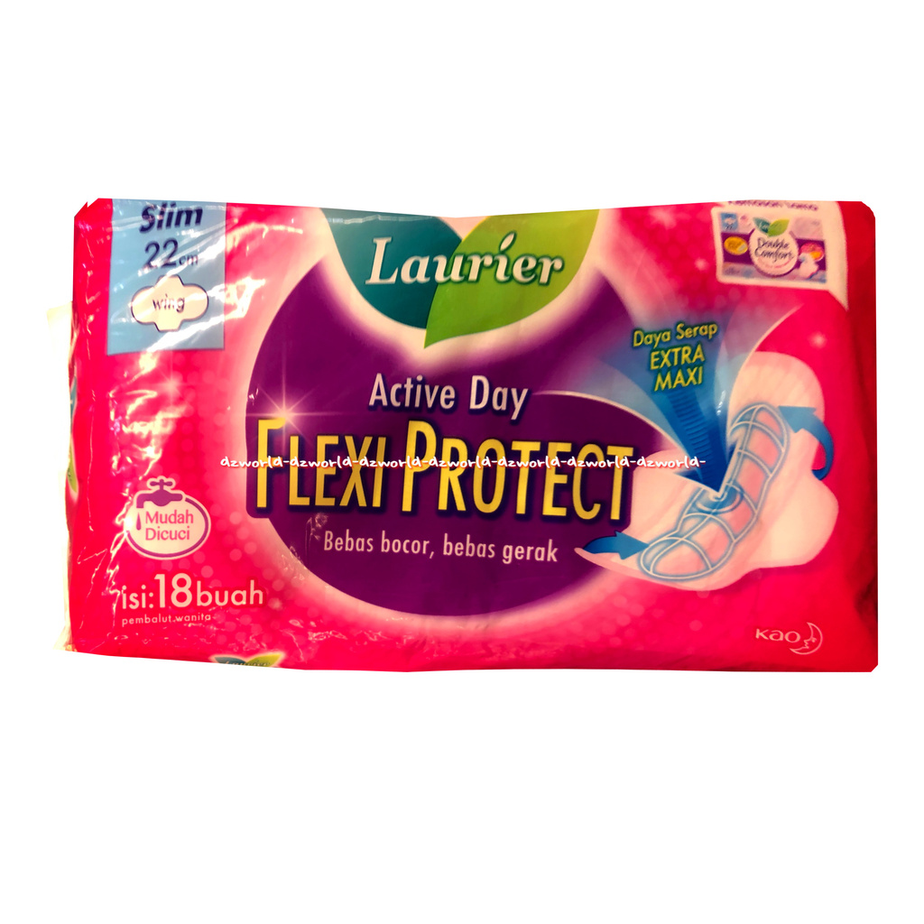 Laurier Flexi Protect Pembalut Wanita Slim Wing 22cm Bebas Bocor 18pcs
