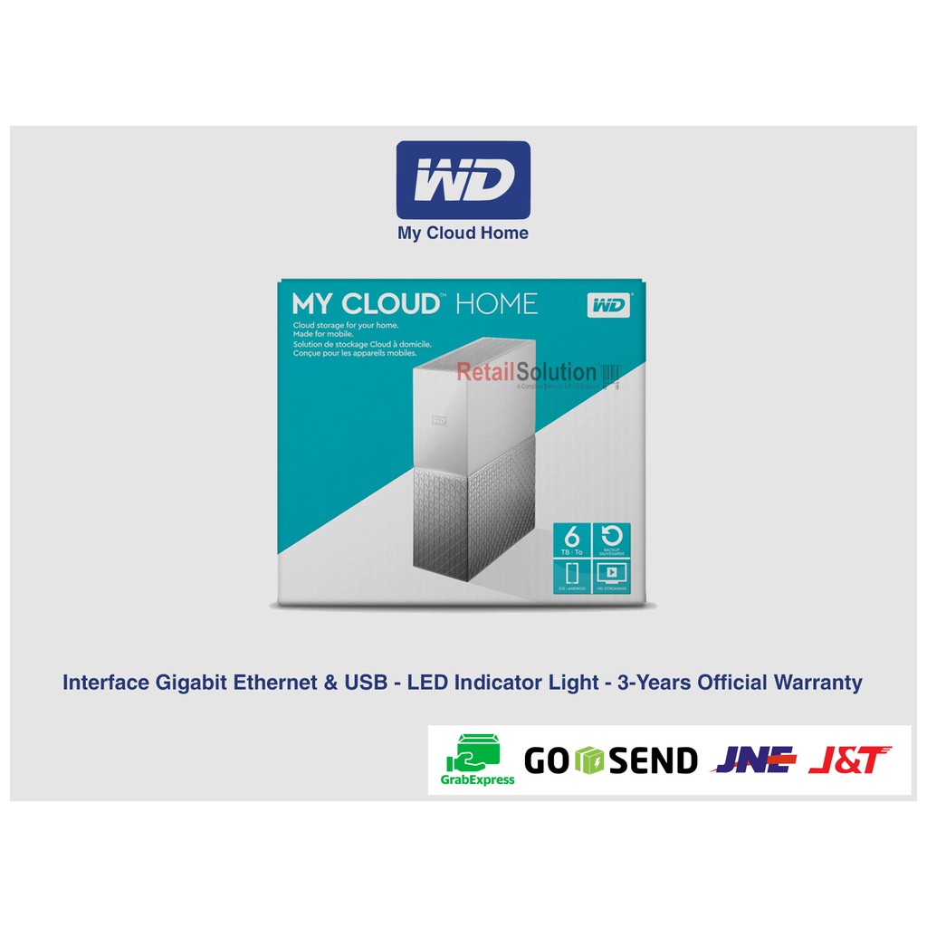 WD My Cloud Home 6TB Personal Cloud Storage Gigabit HDD