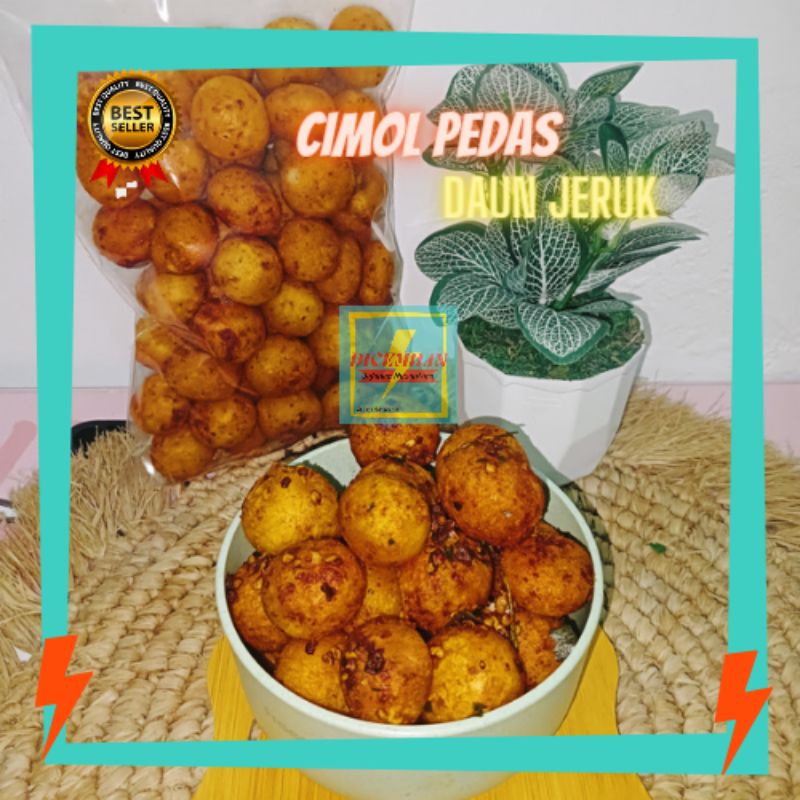 

cimol pedas daun jeruk 100gr cemilan pedas kerupuk pedas