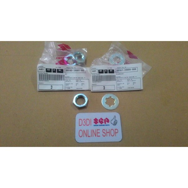 Jual mur dan ring gear depan suzuki ts125 Terbaru