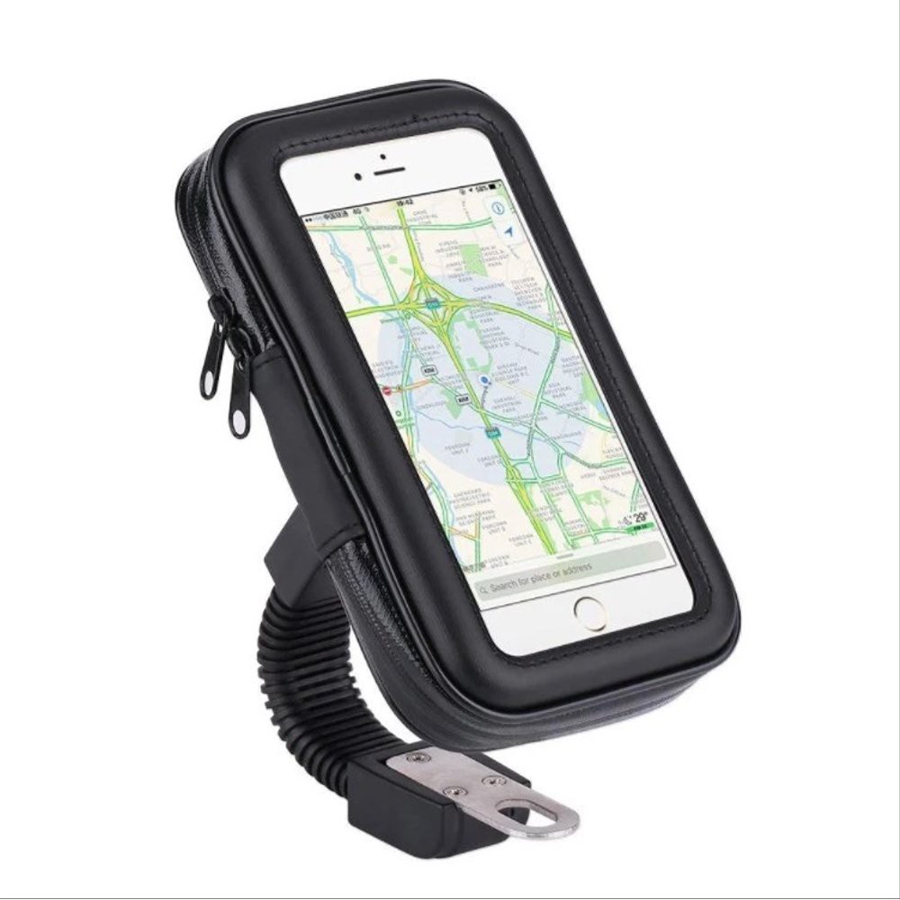 Holder HP Stang Speda Motor Anti Air + Lubang USB 6.3Inch