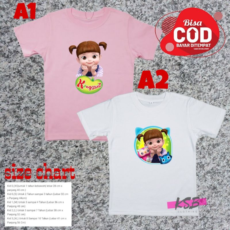 baju kaos anak perempuan kongsuni/kaos anak kongsuni/kaos oblong anak murah/kaos anak perempuan leng