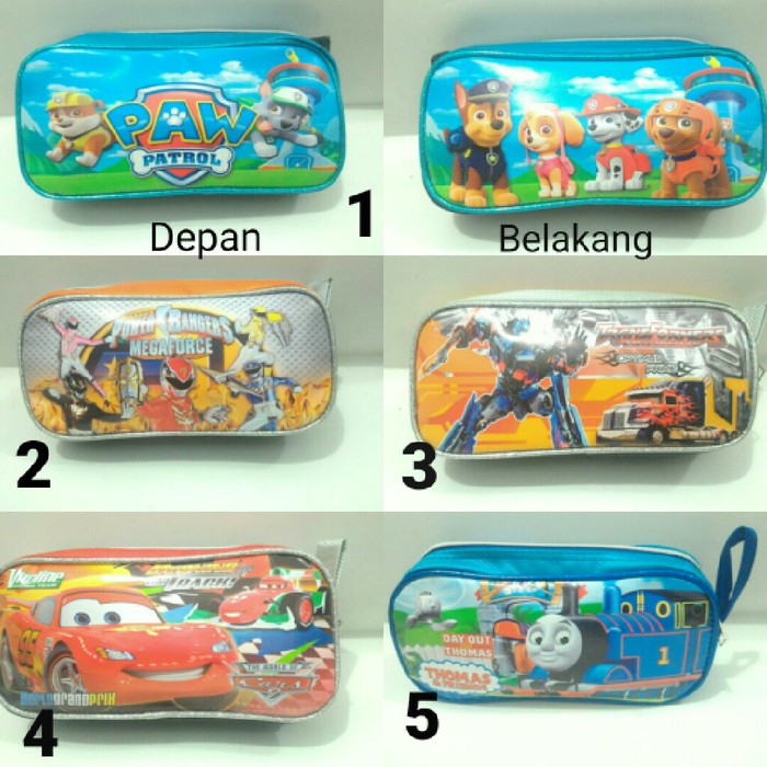 

Tempat Pensil / Kotak Pensil Karakter Paw avangers Cars Transformers