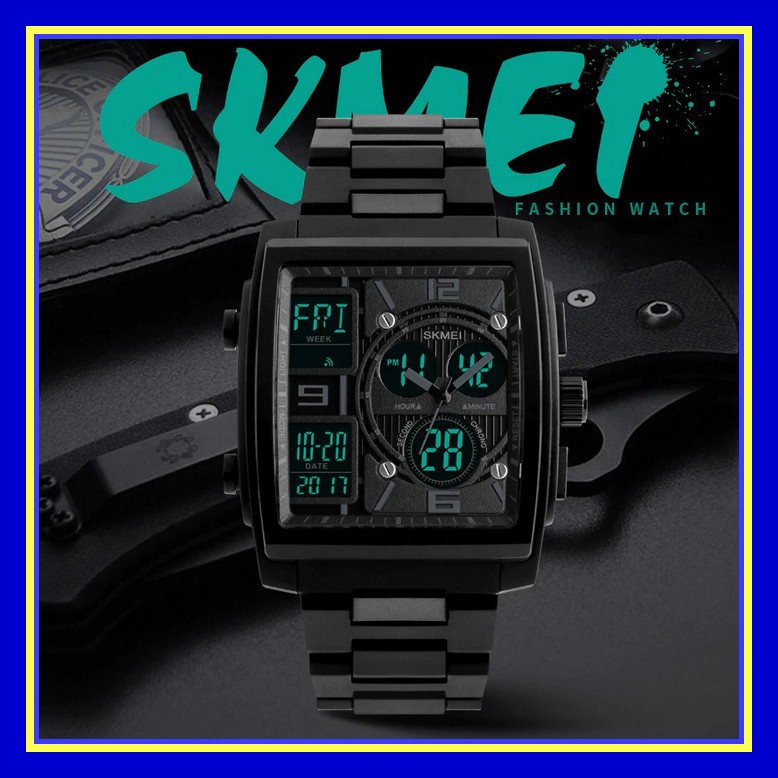 Jm Tangan Rantai Pria Dualtime Digital Analog Anti Air Water Resi RT976 Jam Tangan Pria / Skmei 127