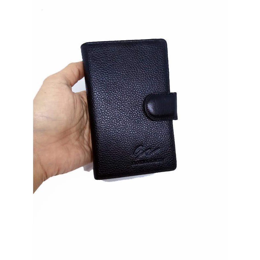 Dompet semi panjang kancing kulit asli original pria giorgio agnelli