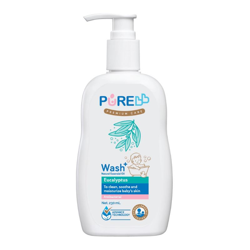 Purebb Wash+ Eucalyptus 230ml/Sabun Mandi Bayi