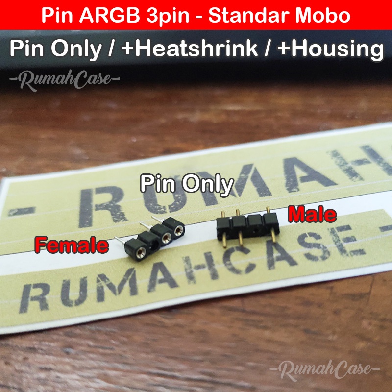 Pin ARGB 3pin 5v standar mobo  led strip addressable RGB 3 pin housing konektor socket tanpa kabel