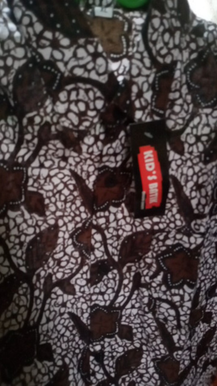 Kemeja Batik Anak / Hem Anak Pendek Laki Laki Motif Ulir 1-10 Tahun