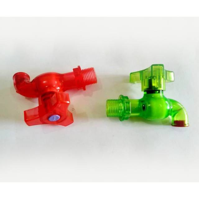 Kran air pvc transparan warna mahkota/ kran tembok pvc
