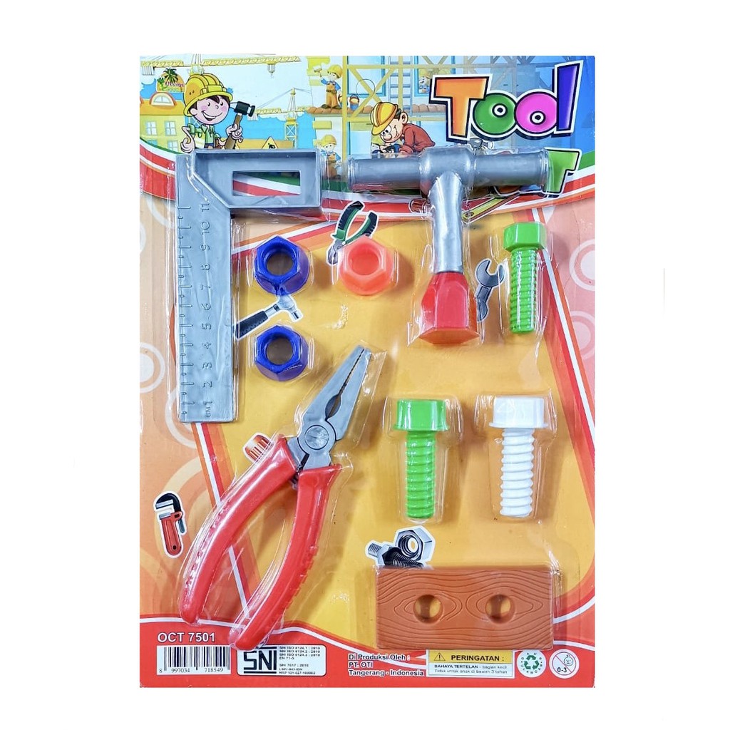 Mainan Edukasi Anak Laki Laki Tool Set OCT7501 / Mainan Tool set / Mainna Tukang Tukangan