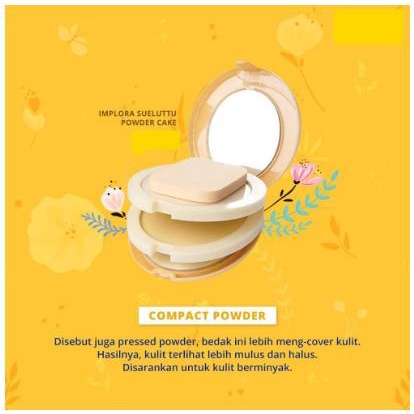 ^ KYRA ^ Implora Compact Powder 3 in 1  Two Color Two Way Cake And Foundation Bedak Padat