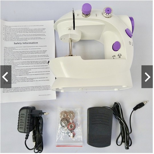 NEW MESIN JAHIT MINI PORTABLE SM-202A ADA LAMPU SEWING MACHINE