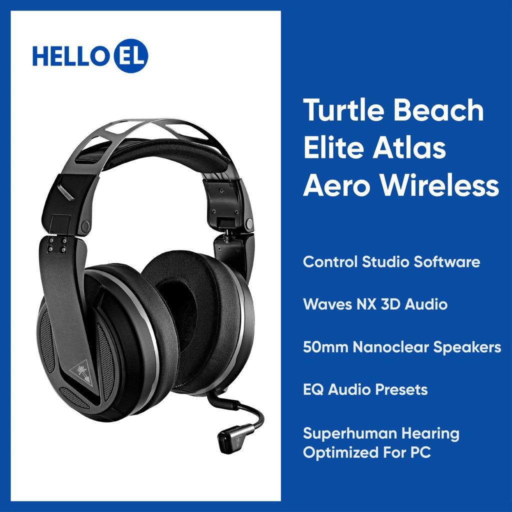 Turtle Beach Elite Atlas - Headset Gaming Over-ear Hitam 360g