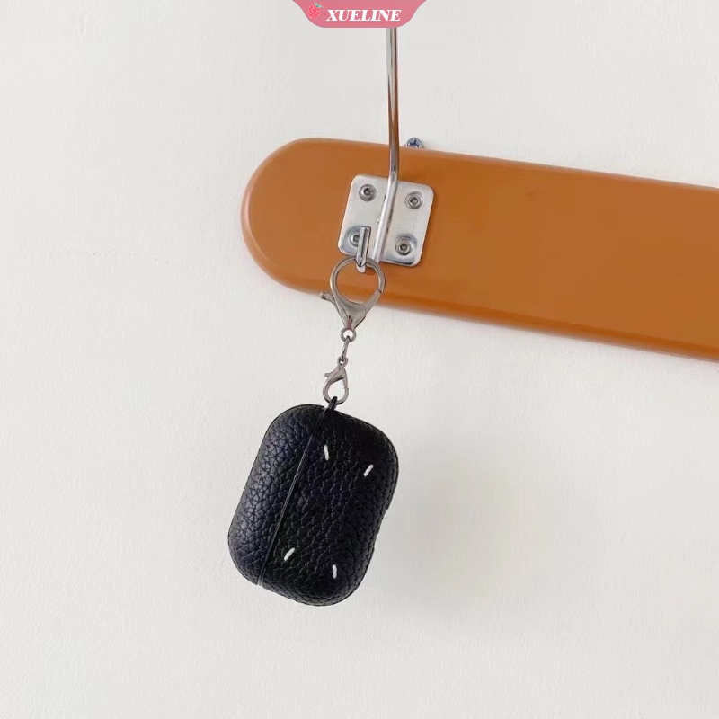Casing Soft Case Bahan Kulit Desain Martin Margiela Untuk AirPods 1 / 2 / 3 Pro