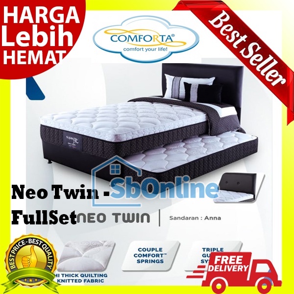 Comforta Spring bed Super Fit 2in1 Neo Twin Bed- FullSet