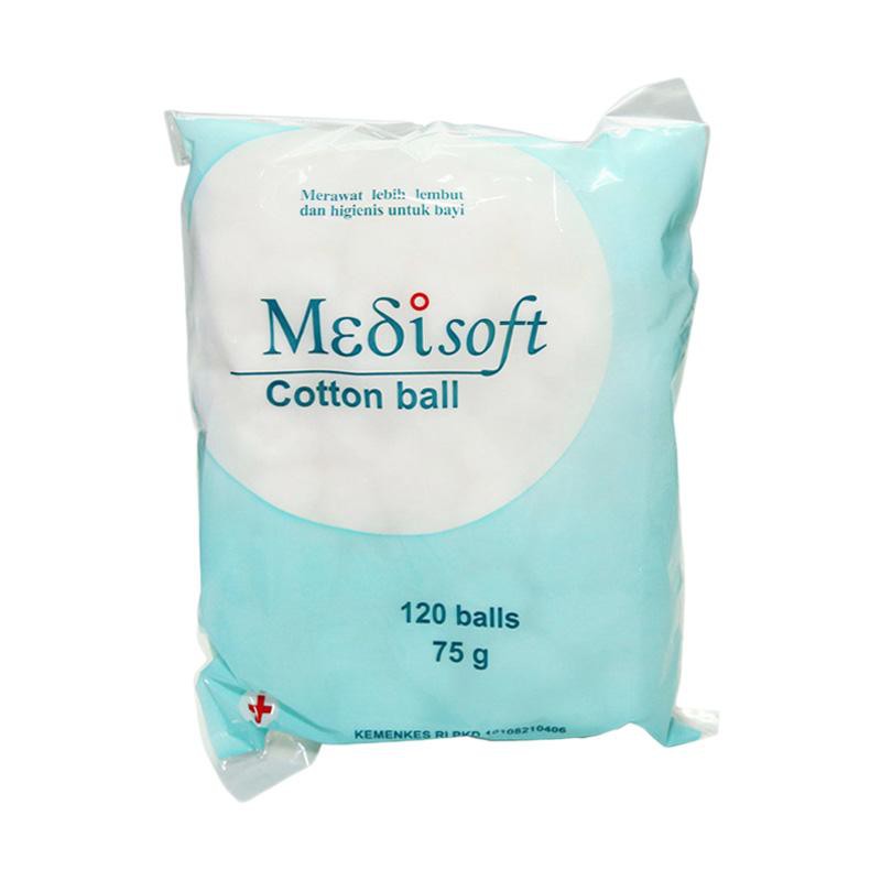 Medisoft Cotton Ball 120 Balls 75g 120g Bola Kapas Bayi