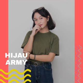  BAJU  POLOS WANITA  HIJAU ARMY  KAOS  POLOS WANITA  KAOS  