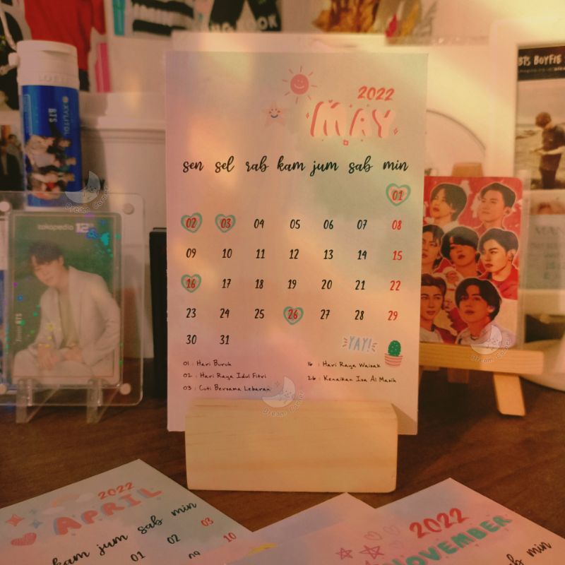 Calendar 2023 - Pastel Edition 15x10 | Kalender Meja | Kalender Mini