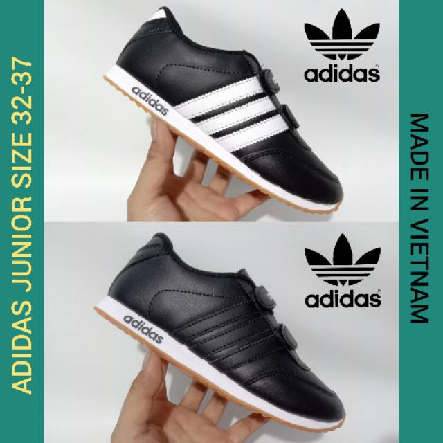 SEPATU ANAK SEKOLAH ADIDAS HITAM / SEPATU SNEAKERS ANAK COWOK CEWEK UNISEX SIZE 32-38 / SEPATU SEKOLAH PAUD TK SD JUNIOR KIDS PROMO ADIDAS ANAK USIA 5 - 11 TAHUN