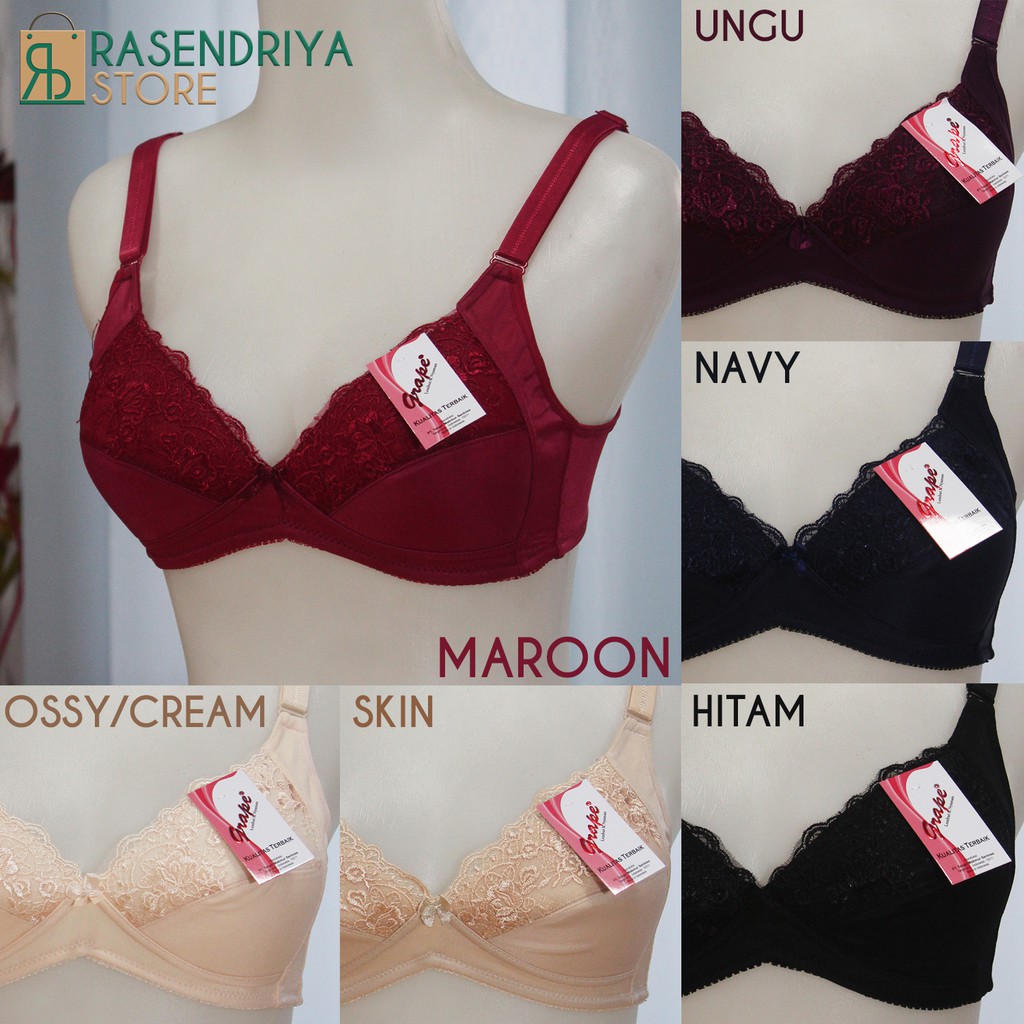 (COD) BH BRA SOFT | BH BRA RENDA BAHAN HALUS LEMBUT | GRAPE MBLA 004