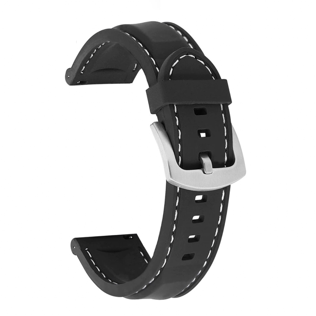 LLK Strap F0ssil Gen 5E 42mm - Tali Jam Tangan 18mm Rubber Tebal Leather Look Keren