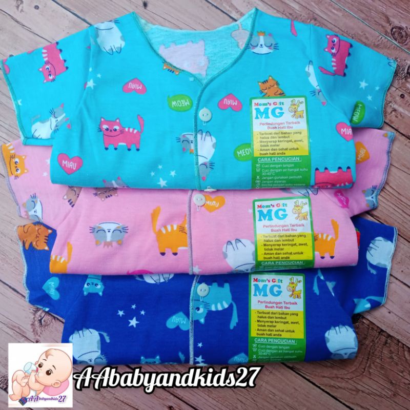 DAPAT 3PC!!!MOMS GIFT BAJU BAYI LENGAN PENDEK FULL PRINTING USIA NEWBORN 0-4BULAN SNI HIGHT QUALITY