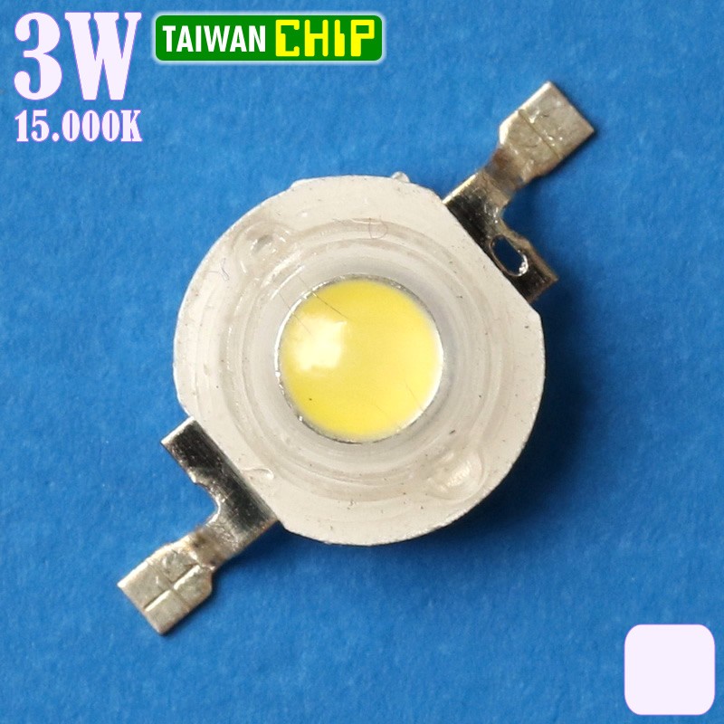 Led HPL 3W 15000K Putih KeUnguan LED Sorot Tanning Akuarium Taiwan Chip 45 mil