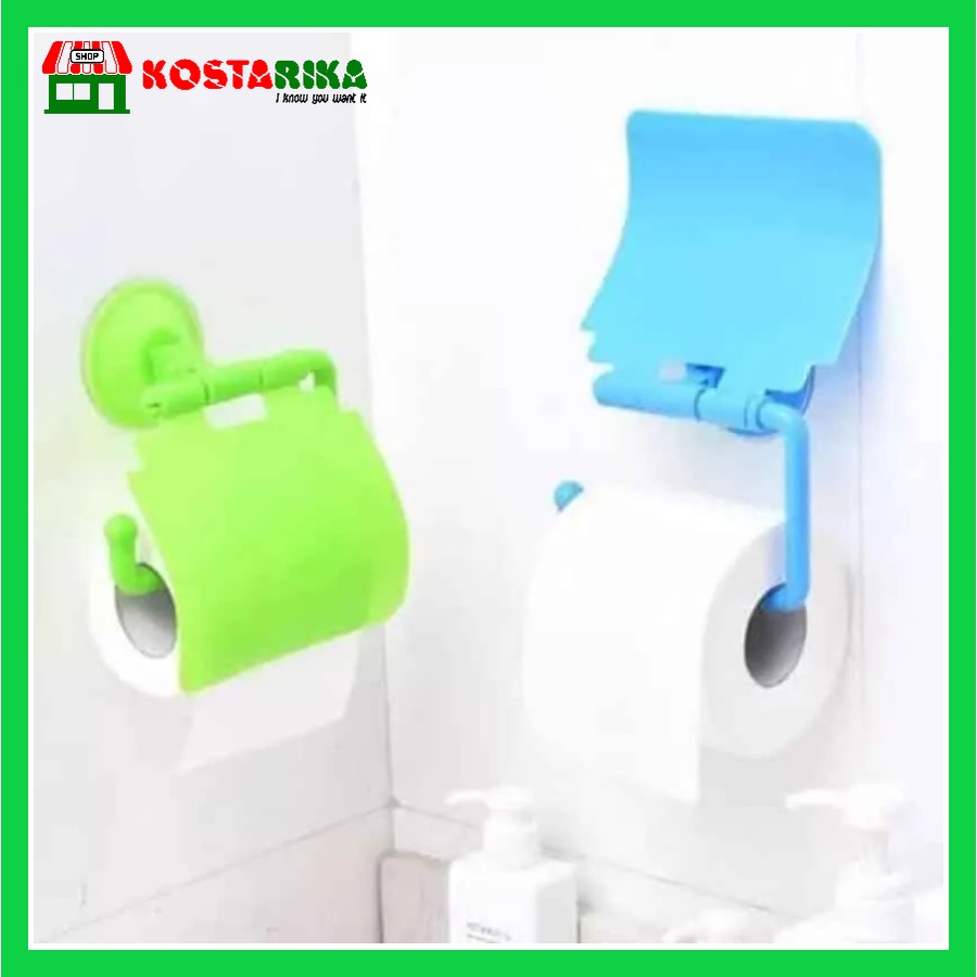 KOSTARIKA Tempat Tisu TISSUE GULUNG Toilet Roll Kamar Mandi WC Toilet Roll Tissue Vacuum Dinding