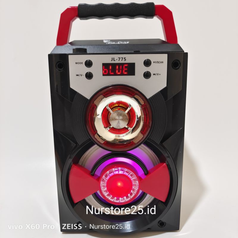 Speaker Bluetooth JINLONG JL-775 5 Inch Super Bass Musik Box Bluetooth Full Bass Radio USB TF Card B