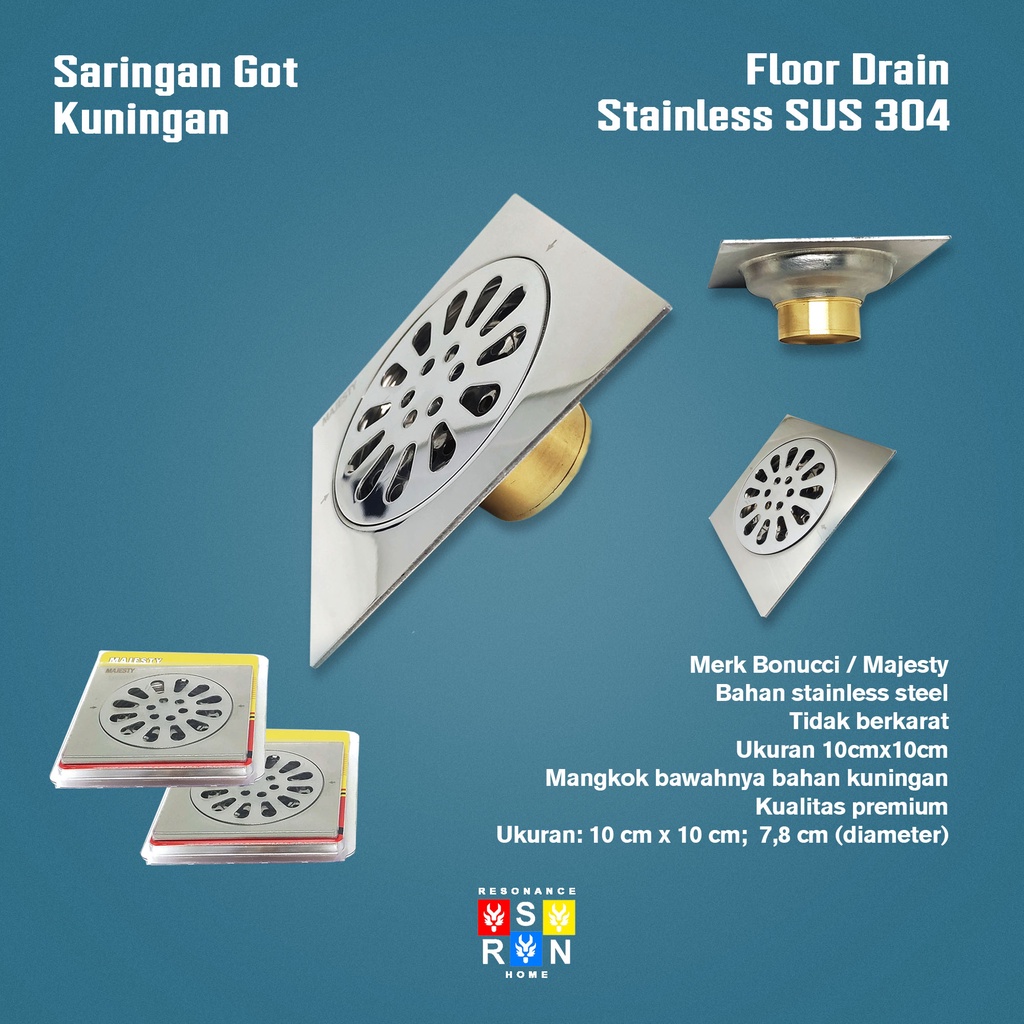 Saringan Got Kuningan Full Stainless SUS 304 Tebal Resonance Home