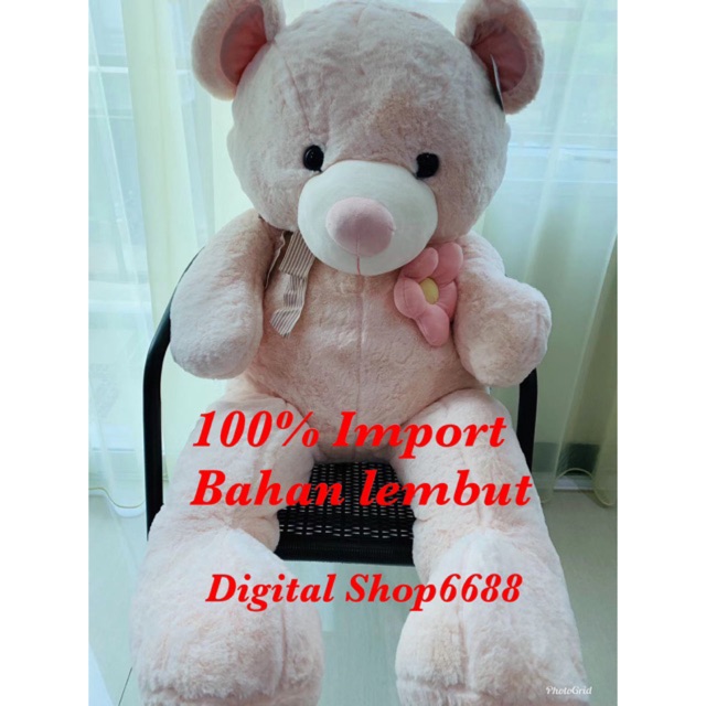 Boneka Teddy Bear (Beruang) Jumbo Tinggi 1Meter ( 100% Import )