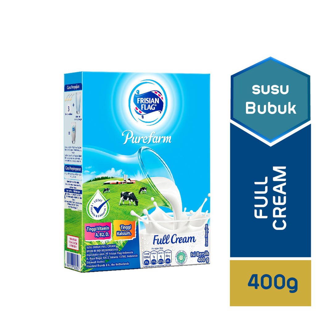 

Frisian Flag Full Cream 400g Purefarm Susu Bubuk