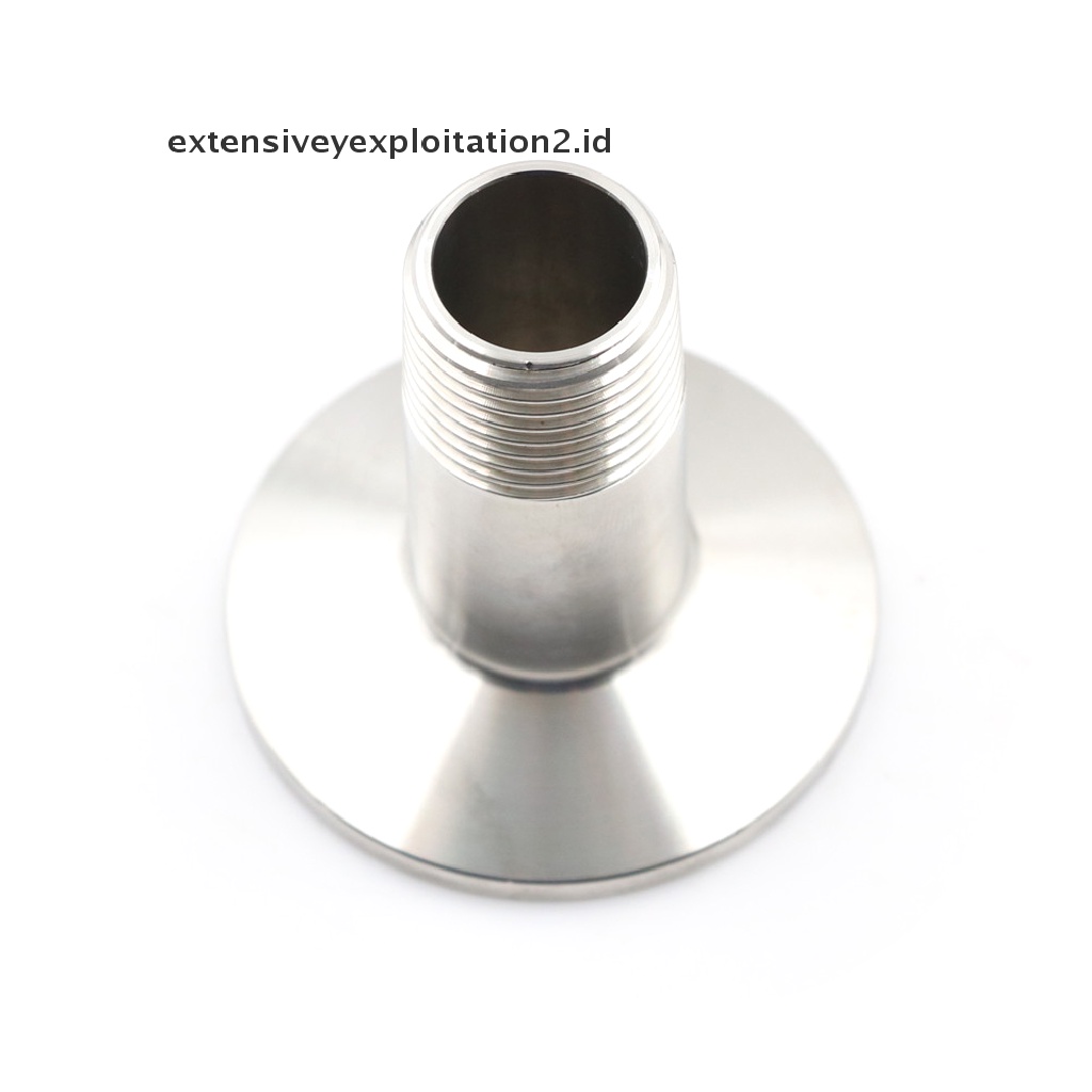 Tri Clamp Sanitasi Male Threaded NPT Ferrule Fitting 1 / 2 &quot;Ke 1.5&quot; SS304