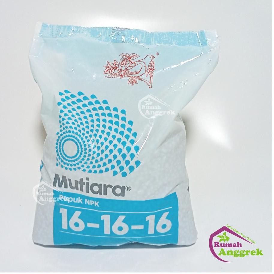 TERLARIS NPK Mutiara 16 - 16 - 16 1 kg pupuk seimbang majemuk biru bunga anggrek aglonema