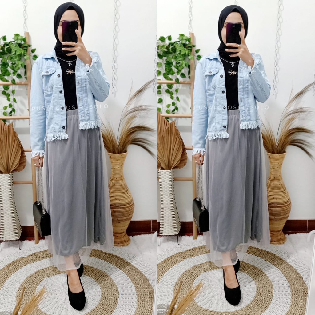 Jaket Jeans Rawis/ Jaket Jeans Oversize/ Jaket Wanita Pusatgrosir_solo