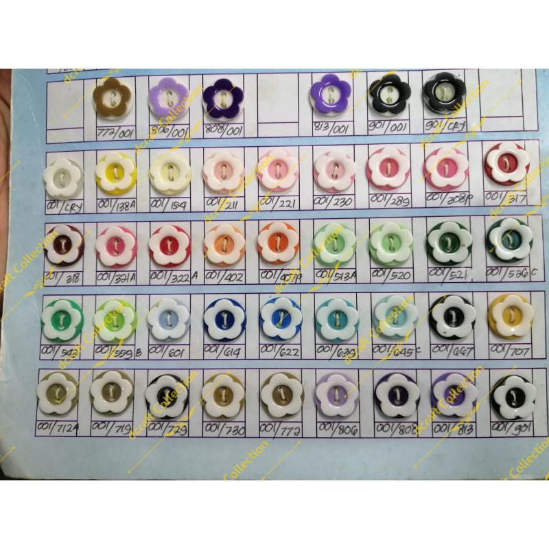 Kancing Sakura Besar 15mm Gross 1Warna