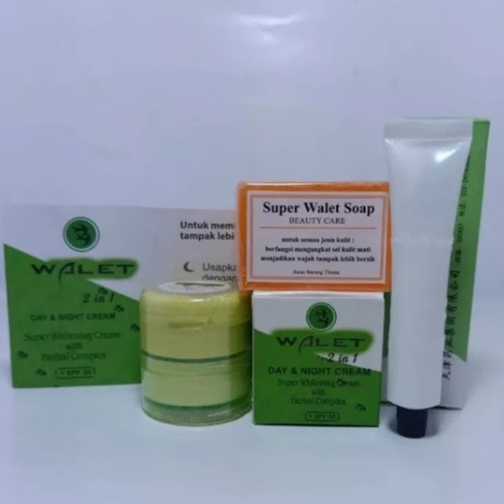 Cream Walet 2in1 original,cream Walet Susun ( krim siang, Krim Malam, Salep Anti Alergi, Sabun)