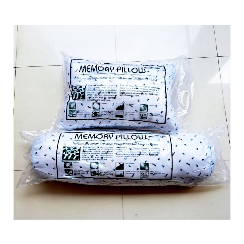 Bantal dan guling Green Land Paket1 Bantal kepala dan 1 guling Green land